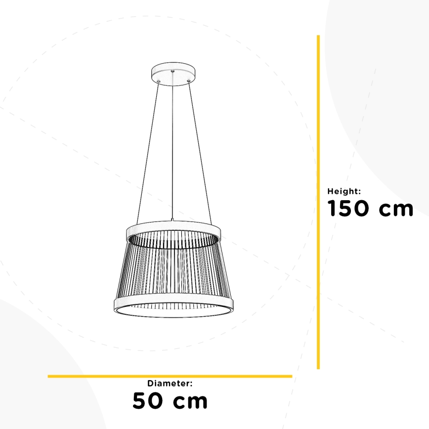 ONLI -  Κρεμαστό φωτιστικό οροφής LED MATE LED/40W/230V 4000K μαύρο