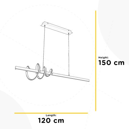 ONLI -  Κρεμαστό φωτιστικό οροφής LED SWING LED/30W/230V 4000K μαύρο