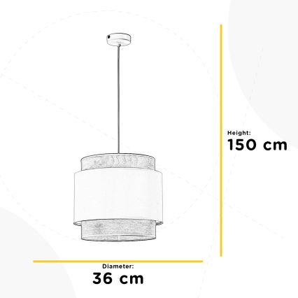 ONLI - Κρεμαστό φωτιστικό οροφής LICIA 1xE27/22W/230V