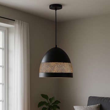 ONLI - Κρεμαστό φωτιστικό οροφής POLLY 1xE27/22W/230V μαύρο