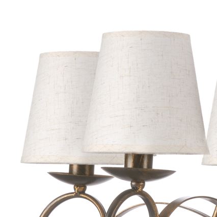 ONLI - Κρεμαστό φωτιστικό οροφής POMPEI 5xE14/6W/230V μπρονζέ