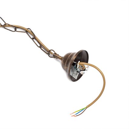 ONLI - Κρεμαστό φωτιστικό οροφής πολύφωτο TERESA 5xE14/6W/230V μπρονζέ