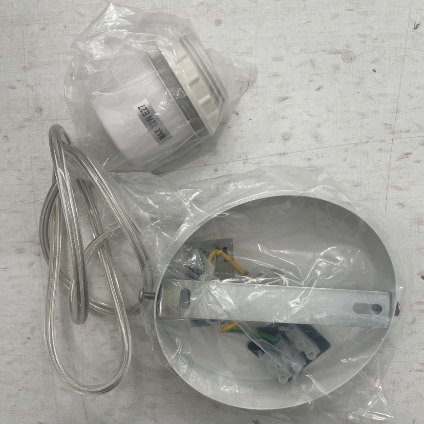 ONLI - Κρεμαστό φωτιστικό οροφής RICKY 1xE27/15W/230V διάμετρος 40 cm λευκό