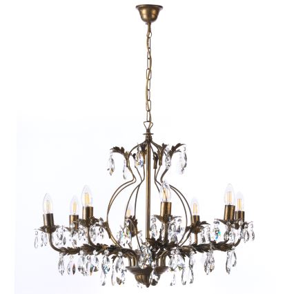 ONLI - Κρεμαστό φωτιστικό οροφής TERESA 8xE14/6W/230V μπρονζέ