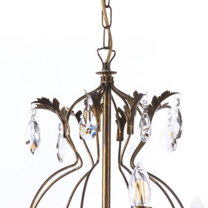 ONLI - Κρεμαστό φωτιστικό οροφής TERESA 8xE14/6W/230V μπρονζέ