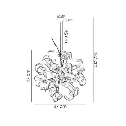 ONLI -  Κρεμαστό φωτιστικό οροφής ZOE 6xE14/6W/230V λευκό