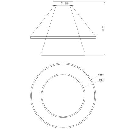 ONLI - Κρεμαστό LED φωτιστικό με καλώδιο NOELIA LED/30W/230V μαύρο