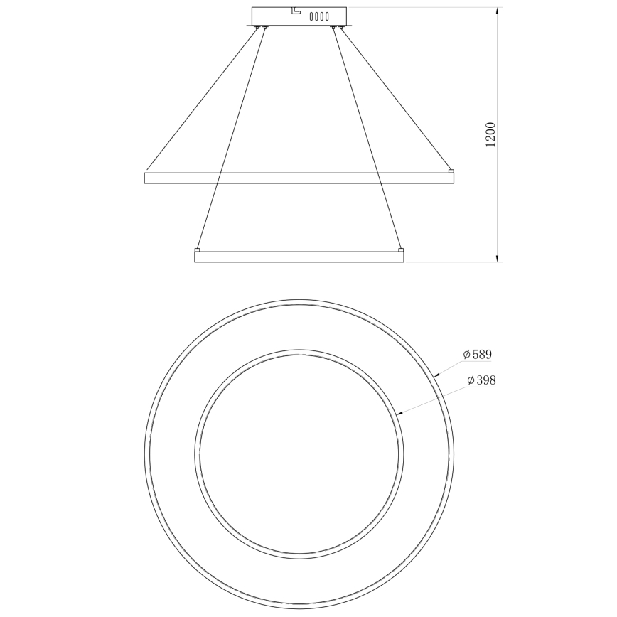 ONLI - Κρεμαστό LED φωτιστικό με καλώδιο NOELIA LED/30W/230V μαύρο