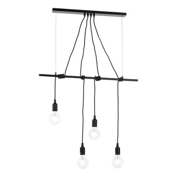 ONLI - Κρεμαστό φωτιστικό οροφής WIRE 4xE27/15W/230V μαύρο