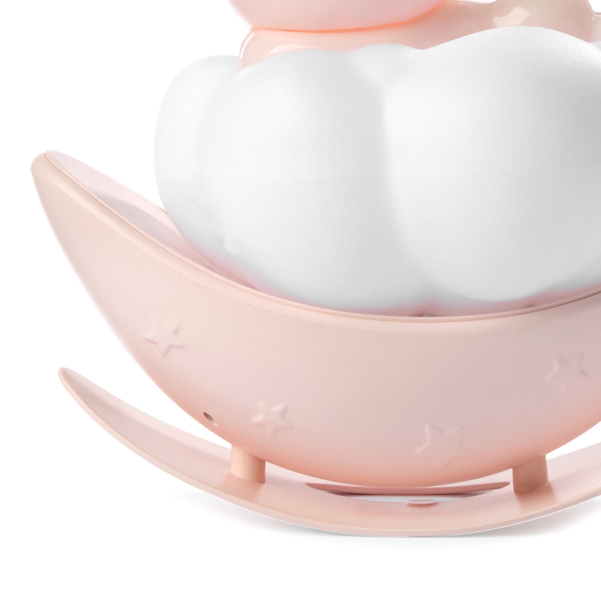 ONLI - LED Επαναφορτιζόμενο παιδικό νυχτερινό φωτάκι NUVOLINA LED/2,5W/5V 300 mAh λαγουδάκι/ροζ