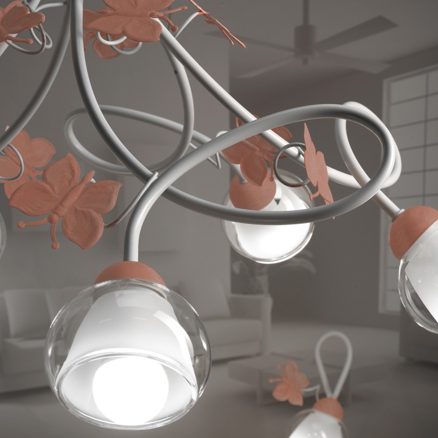 ONLI - Παιδικό πολύφωτο BUTTERFLY 5xE14/6W/230V