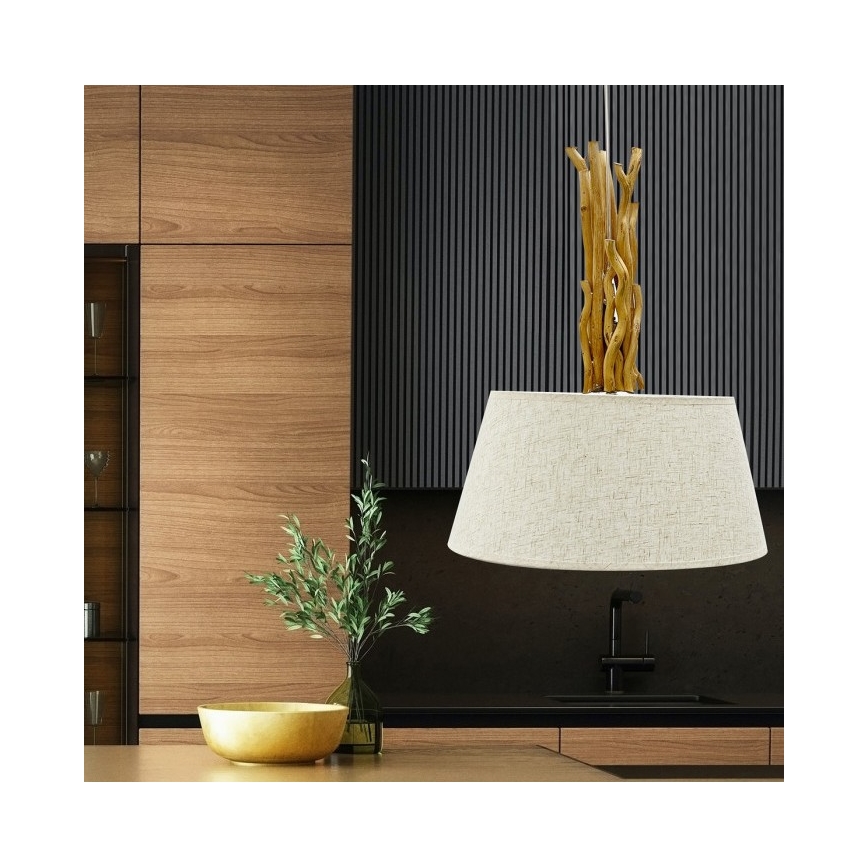 ONLI - Πολύφωτο με συρματόσχοινο WOODY 1xE27/22W/230V