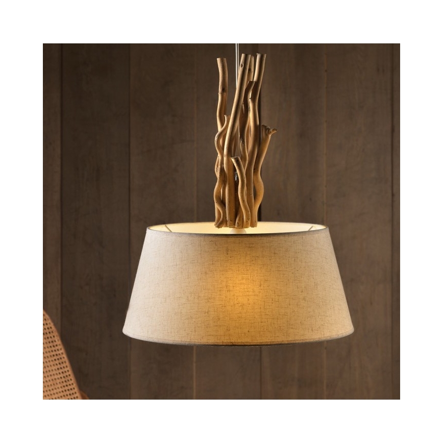 ONLI - Πολύφωτο με συρματόσχοινο WOODY 1xE27/22W/230V