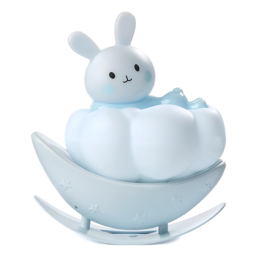 ONLI - Επαναφορτιζόμενο παιδικό νυχτερινό φωτάκι NUVOLINA LED/2,5W/5V 300 mAh κουνελάκι/μπλε