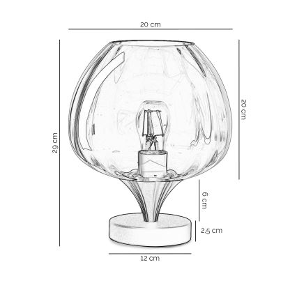 ONLI - Επιτραπέζιο φωτιστικό ELIDE 1xE27/15W/230V μαύρο/χάλκινο
