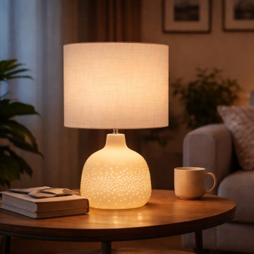 ONLI - Επιτραπέζιο φωτιστικό ELUMA 2xE27/15W/230V 48 cm λευκό
