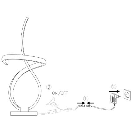 ONLI - Επιτραπέζιο φωτιστικό LED KIRA LED/12W/230V 4000K 38,5 cm χρυσό