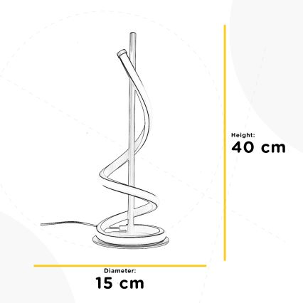 ONLI - Επιτραπέζιο φωτιστικό LED TWIST LED/12W/230V 4000K 40 cm μαύρο