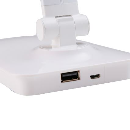 ONLI - LED Dimmable επιτραπέζιο φωτιστικό αφής με USB portem DESKI LED/7W/230V 4000K λευκό