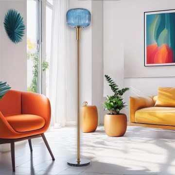 ONLI - Επιδαπέδια λάμπα DOROTY 1xE27/22W/230V μπλε/χρυσαφί