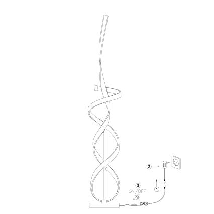 ONLI - Επιδαπέδια λάμπα LED KIRA LED/31W/230V 4000K χρυσό