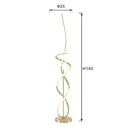 ONLI - Επιδαπέδια λάμπα LED KIRA LED/31W/230V 4000K χρυσό