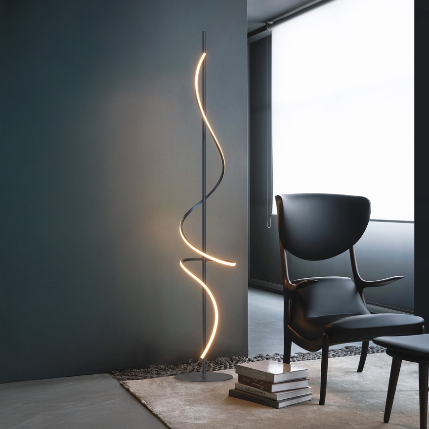 ONLI - Επιδαπέδια λάμπα LED TWIST LED/24W/230V 4000K μαύρο