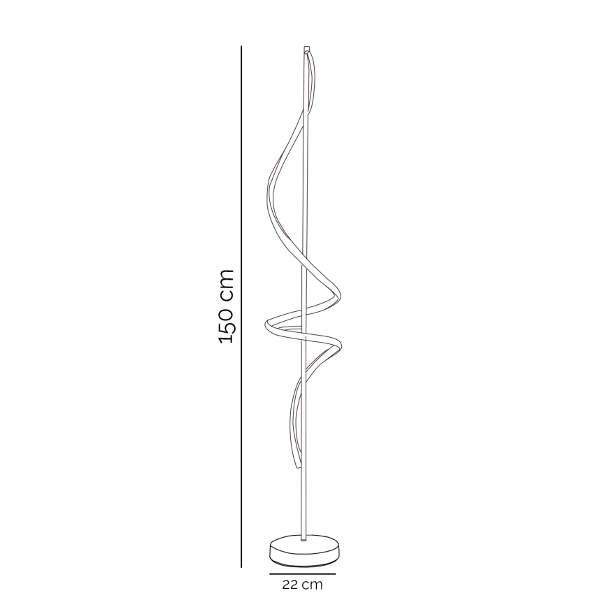 ONLI - Επιδαπέδια λάμπα LED TWIST LED/24W/230V 4000K μαύρο