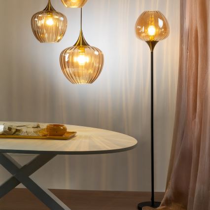 ONLI - Επιδαπέδιο φωτιστικό ELIDE 1xE27/15W/230V μαύρο/χάλκινο