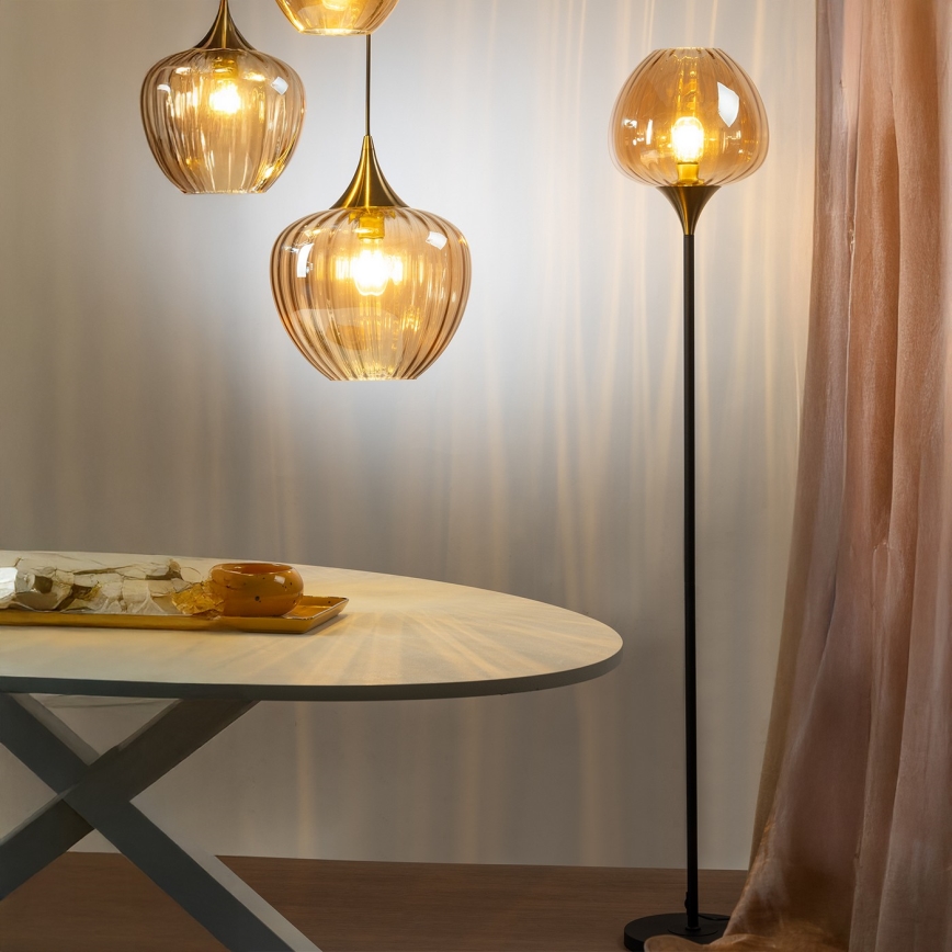 ONLI - Επιδαπέδιο φωτιστικό ELIDE 1xE27/15W/230V μαύρο/χάλκινο