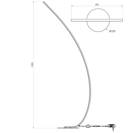 ONLI - Επιδαπέδιο φωτιστικό LED NOELIA LED/23W/230V μαύρο