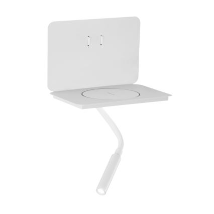 ONLI - Εύκαμπτο φωτιστικό LED με ράφι WIK LED/6,5W/230V + LED/3W λευκό