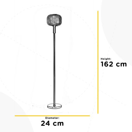 ONLI - Επιδαπέδια λάμπα DOROTY 1xE27/22W/230V μπλε/χρυσαφί
