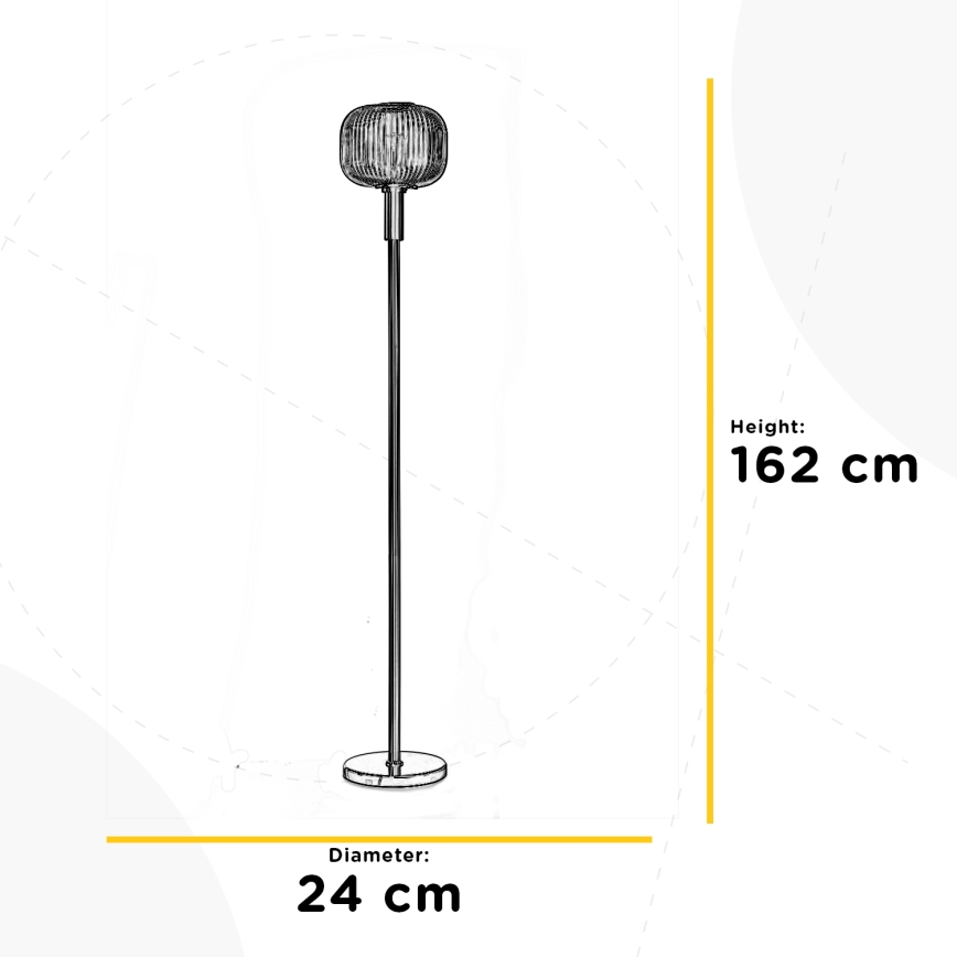 ONLI - Επιδαπέδια λάμπα DOROTY 1xE27/22W/230V μπλε/χρυσαφί
