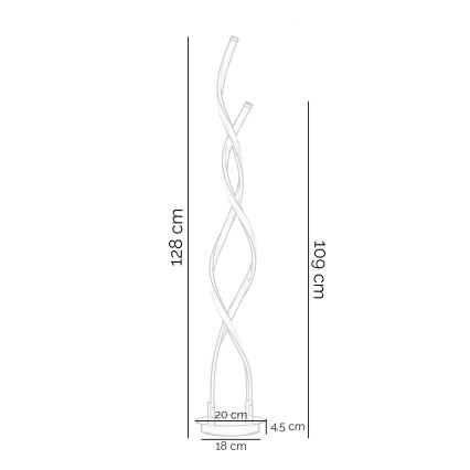 ONLI -  Επιδαπέδια λάμπα LED DAFNE LED/38W/230V 4000K μαύρο