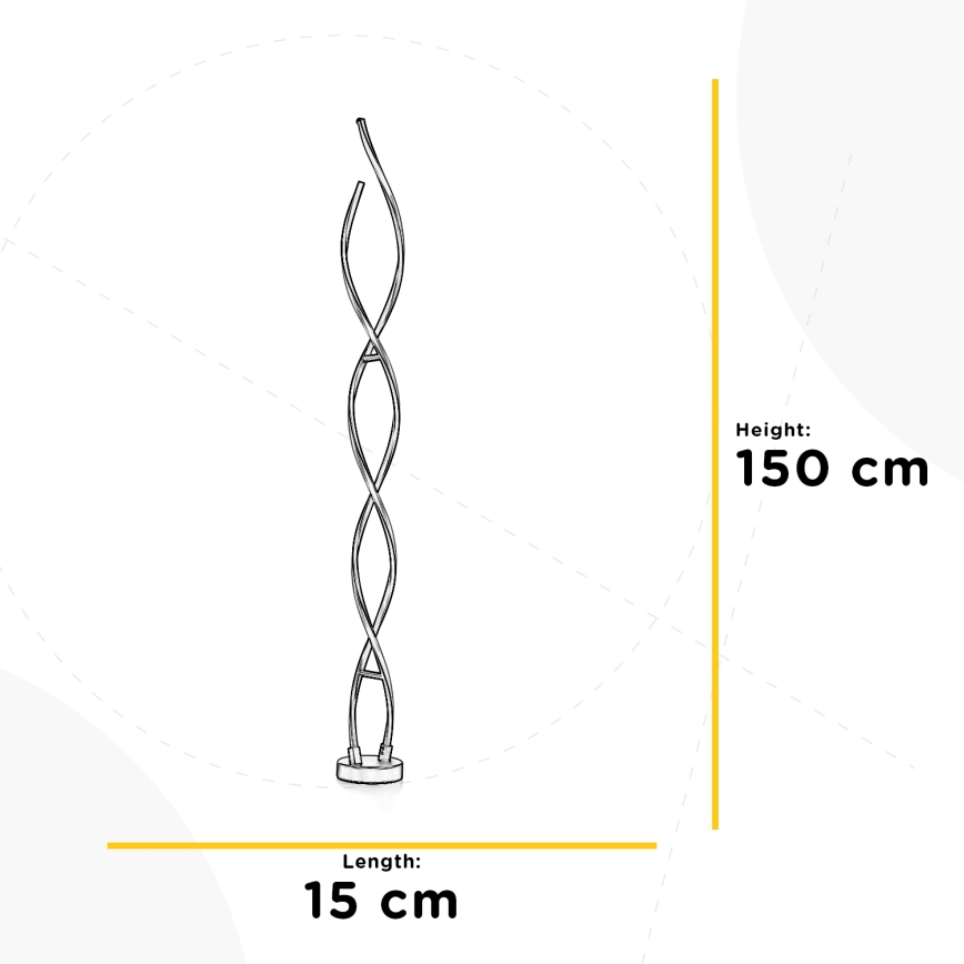 ONLI - Επιδαπέδια λάμπα LED DNA LED/24W/230V 4000K ασημί