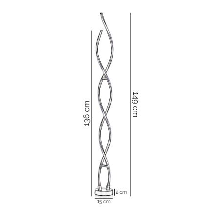 ONLI - Επιδαπέδια λάμπα LED DNA LED/24W/230V 4000K ασημί