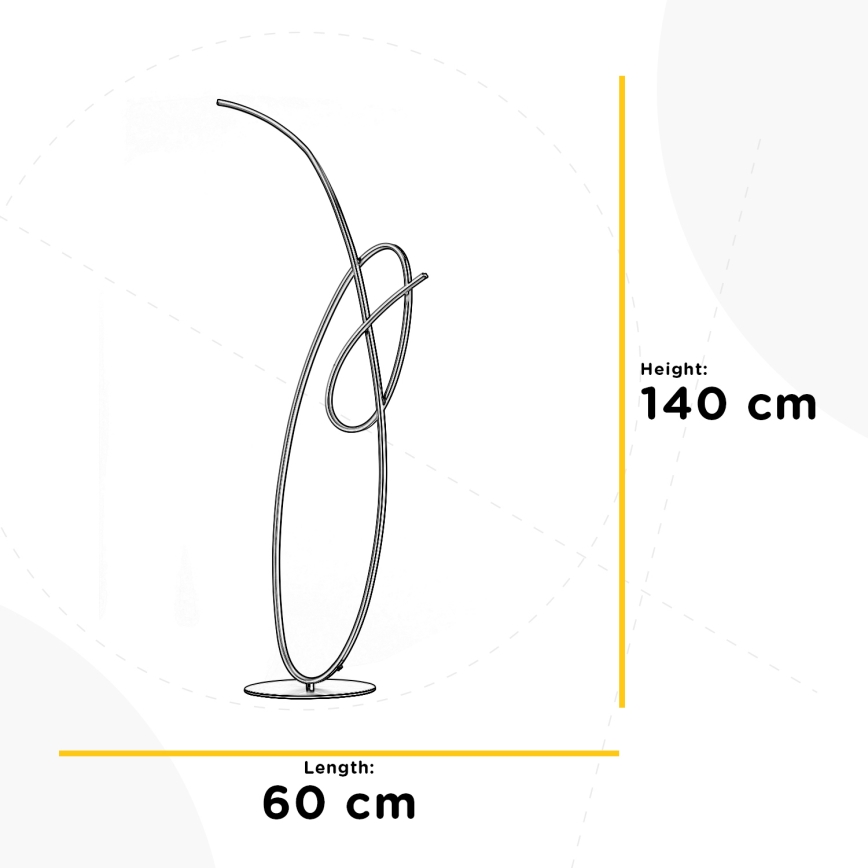 ONLI - Επιδαπέδια λάμπα LED SIGN LED/42W/230V 4000K χρυσό