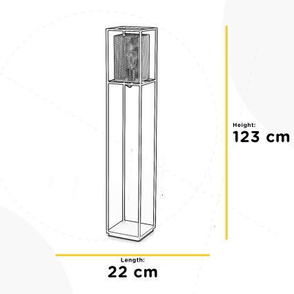 ONLI - Επιδαπέδια λάμπα MALIK 1xE27/22W/230V χρυσαφί/μαύρο