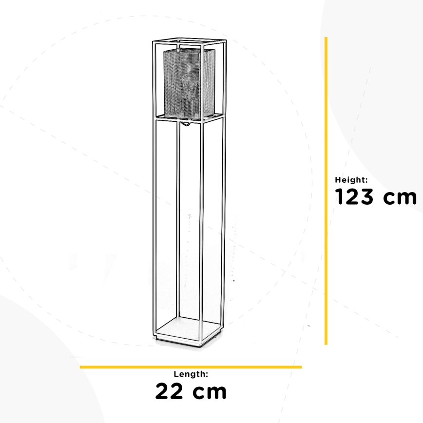 ONLI - Επιδαπέδια λάμπα MALIK 1xE27/22W/230V χρυσαφί/μαύρο