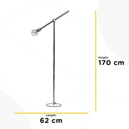 ONLI - επιδαπέδιο φωτιστικό ASTE 1xE27/15W/230V μαύρο/χρυσό