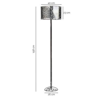 ONLI - επιδαπέδιο φωτιστικό BRUCE 1xE27/15W/230V ματ χρώμιο