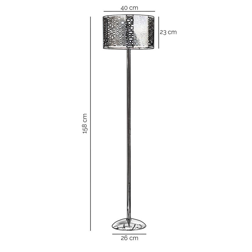 ONLI - επιδαπέδιο φωτιστικό BRUCE 1xE27/15W/230V ματ χρώμιο