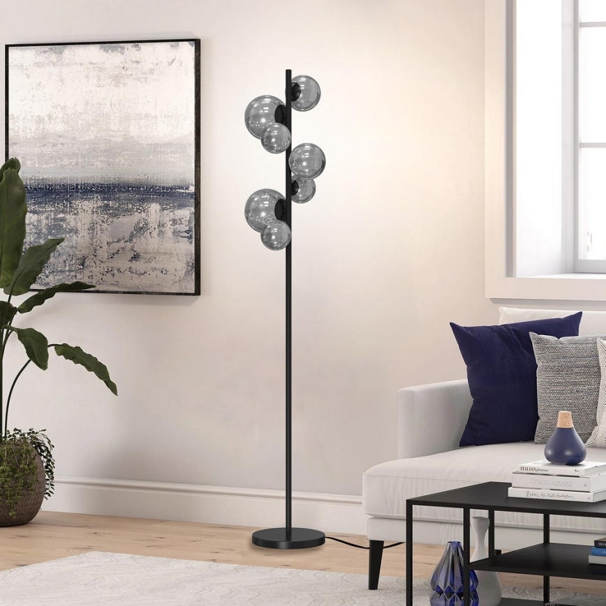ONLI - επιδαπέδιο φωτιστικό PALOMA 7xG9/10W/230V μαύρο/φιμέ