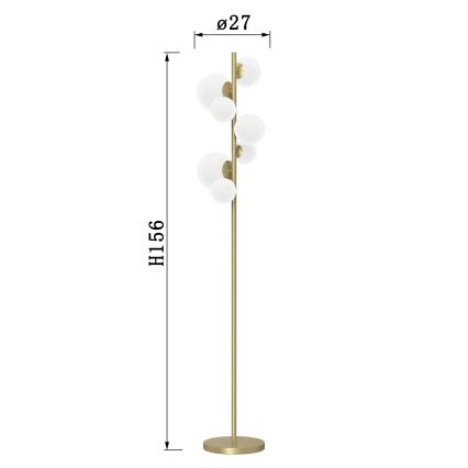 ONLI - επιδαπέδιο φωτιστικό PALOMA 7xG9/10W/230V χρυσό