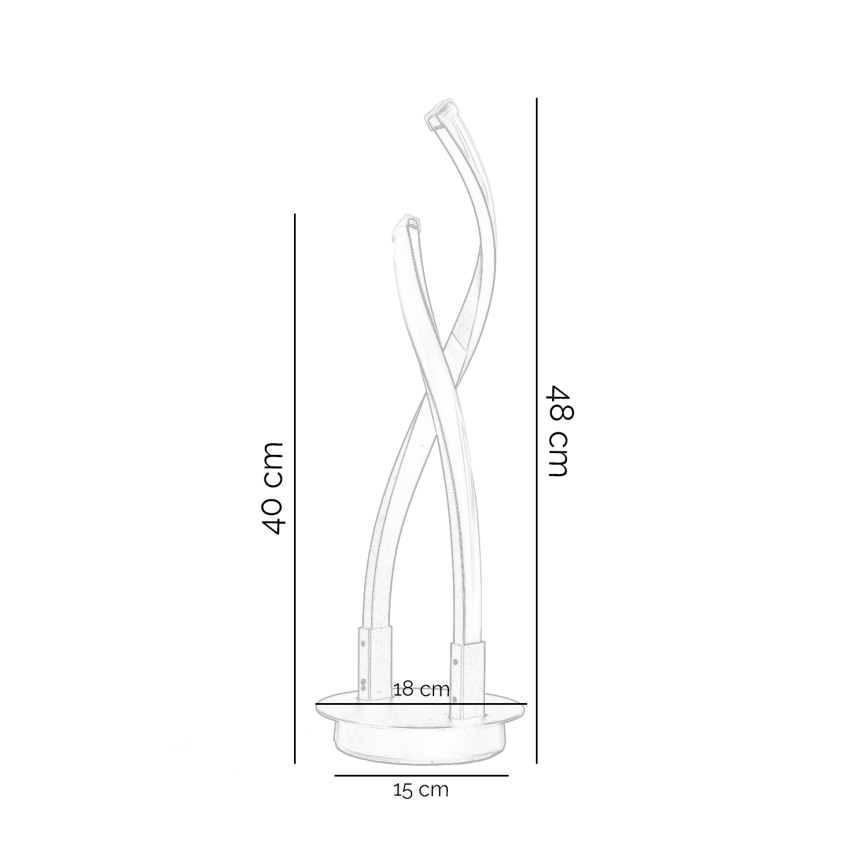 ONLI - Επιτραπέζιο φωτιστικό LED DAFNE LED/12W/230V 4000K 48 cm μαύρο
