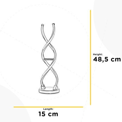 ONLI - Επιτραπέζιο φωτιστικό LED DNA LED/12W/230V 4000K 48,5 cm ασημί