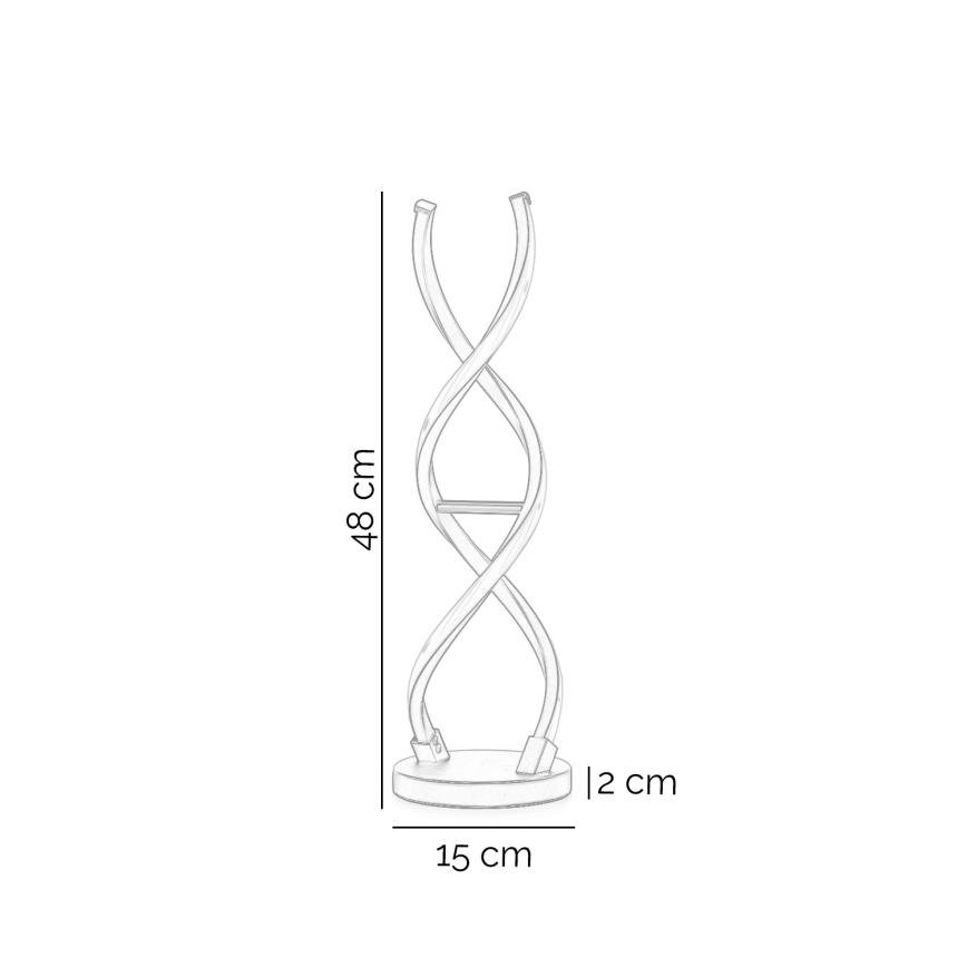 ONLI - Επιτραπέζιο φωτιστικό LED DNA LED/12W/230V 4000K 48,5 cm ασημί