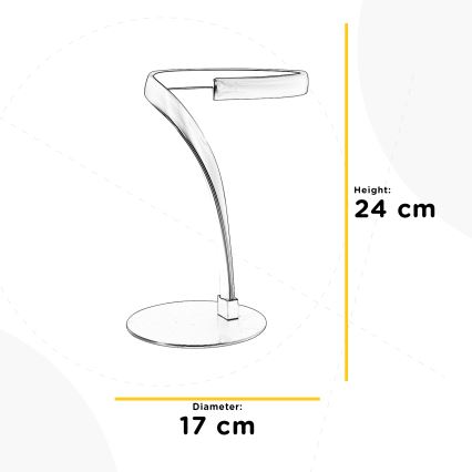 ONLI - Επιτραπέζιο φωτιστικό LED INFINITY LED/12W/230V 4500K 24 cm ματ χρώμιο