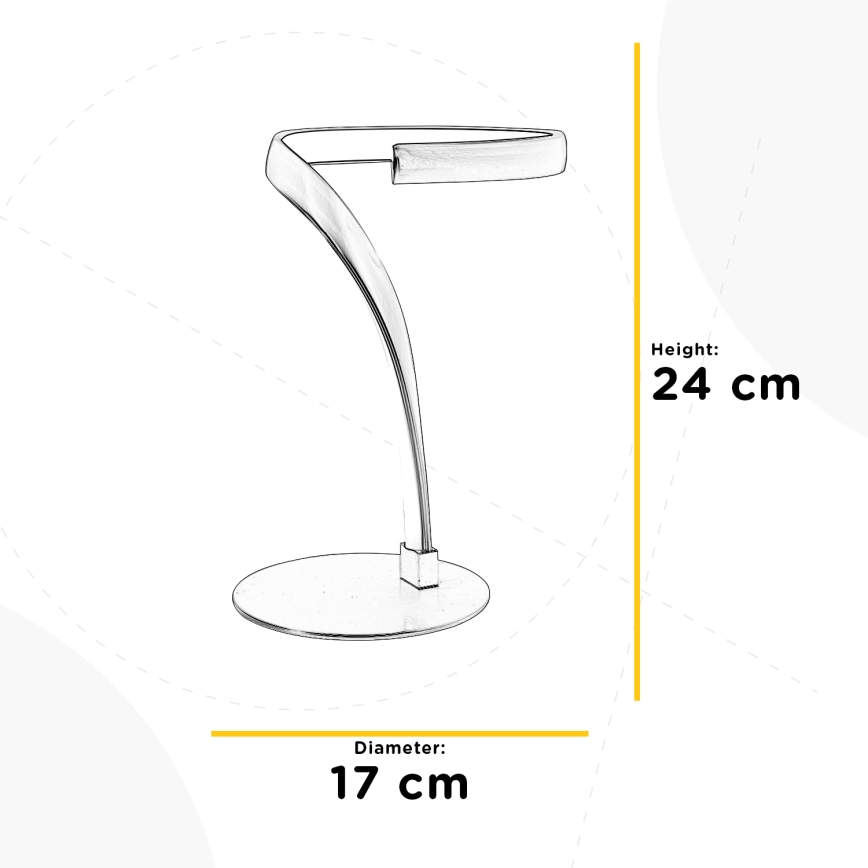 ONLI - Επιτραπέζιο φωτιστικό LED INFINITY LED/12W/230V 4500K 24 cm ματ χρώμιο